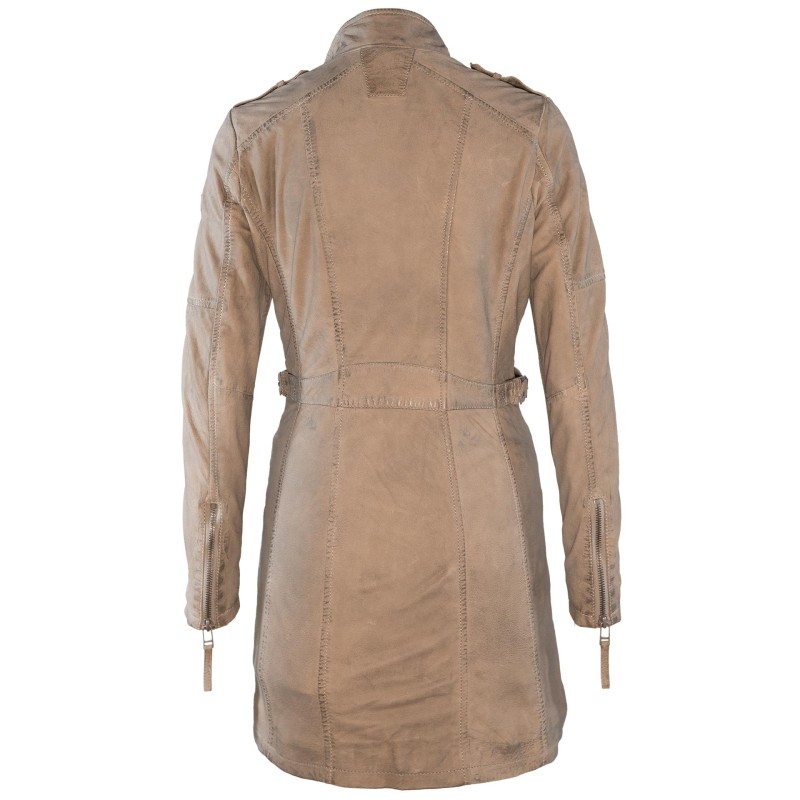 Geaca de Piele Naturala Dama Gipsy Bej Chaya LNUVWW – IMBRACAMINTE