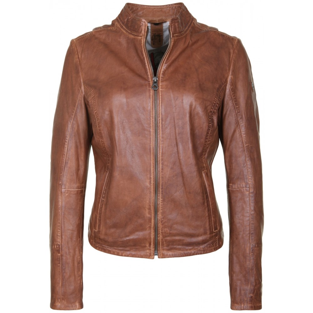 Geaca de Piele Naturala Dama Gipsy Coniac Chessy S19 NSLONTV Geaca de Piele Naturala Dama Gipsy Coniac Chessy S19 NSLONTV - readytowear