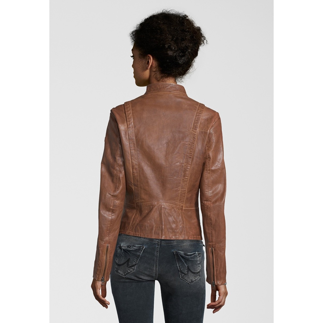 Geaca de Piele Naturala Dama Gipsy Coniac Chessy S19 NSLONTV – IMBRACAMINTE