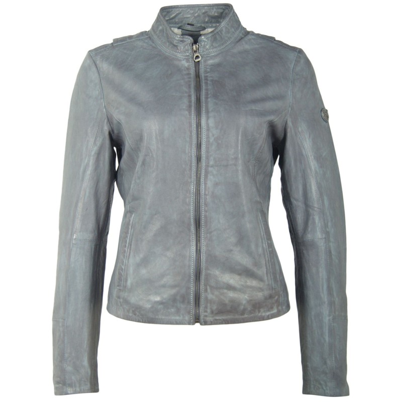 Geaca de Piele Naturala Dama Gipsy Albastru Deschis Chessy S19 NSLONTV – IMBRACAMINTE