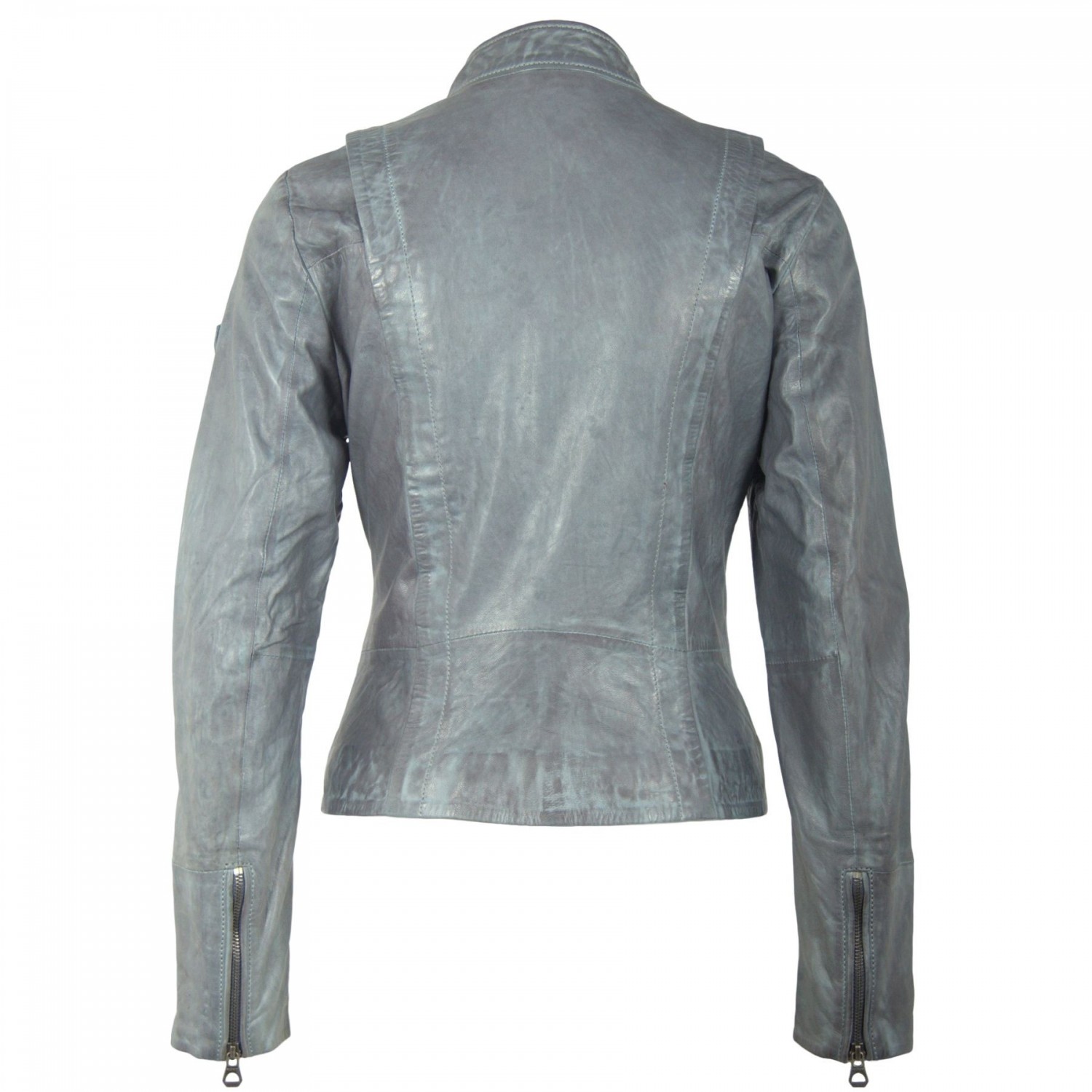 Geaca de Piele Naturala Dama Gipsy Albastru Deschis Chessy S19 NSLONTV – IMBRACAMINTE