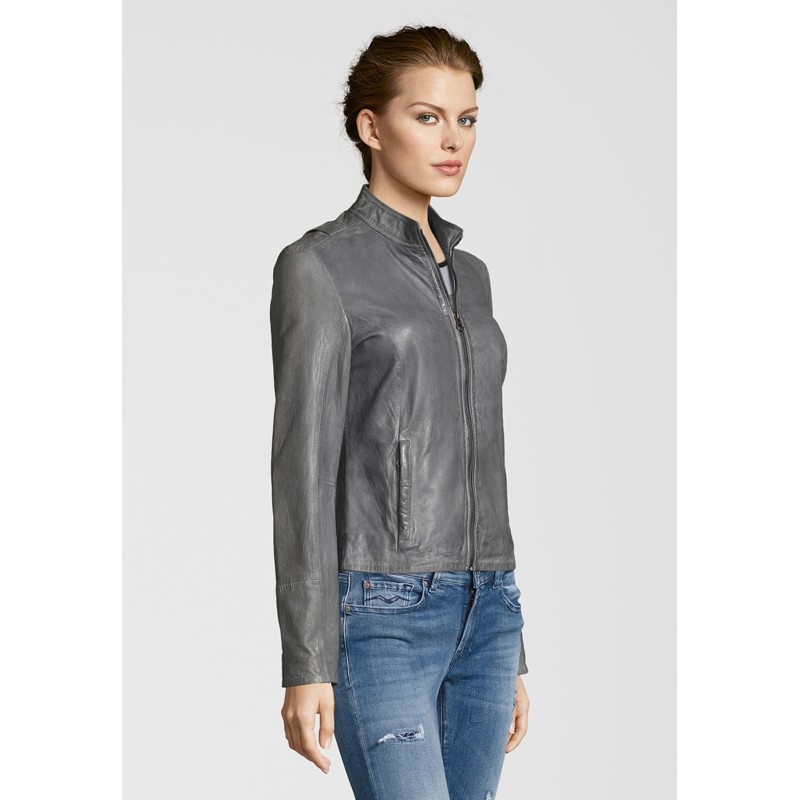 Geaca de Piele Naturala Dama Gipsy Albastru Deschis Chessy S19 NSLONTV – IMBRACAMINTE