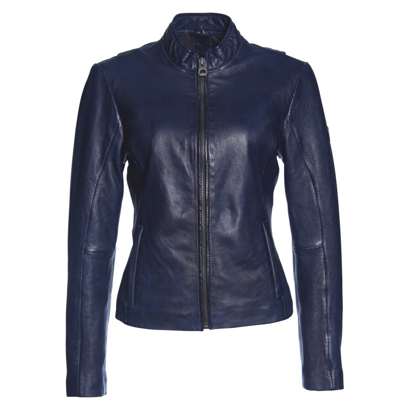 Geaca de Piele Naturala Dama Gipsy Bleumarin Chessy W17 LATEOV – Black Friday