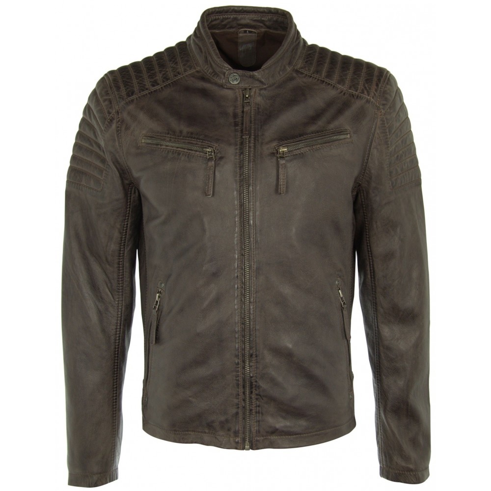 Geaca de Piele Naturala Barbati Gipsy Maro inchis Chester