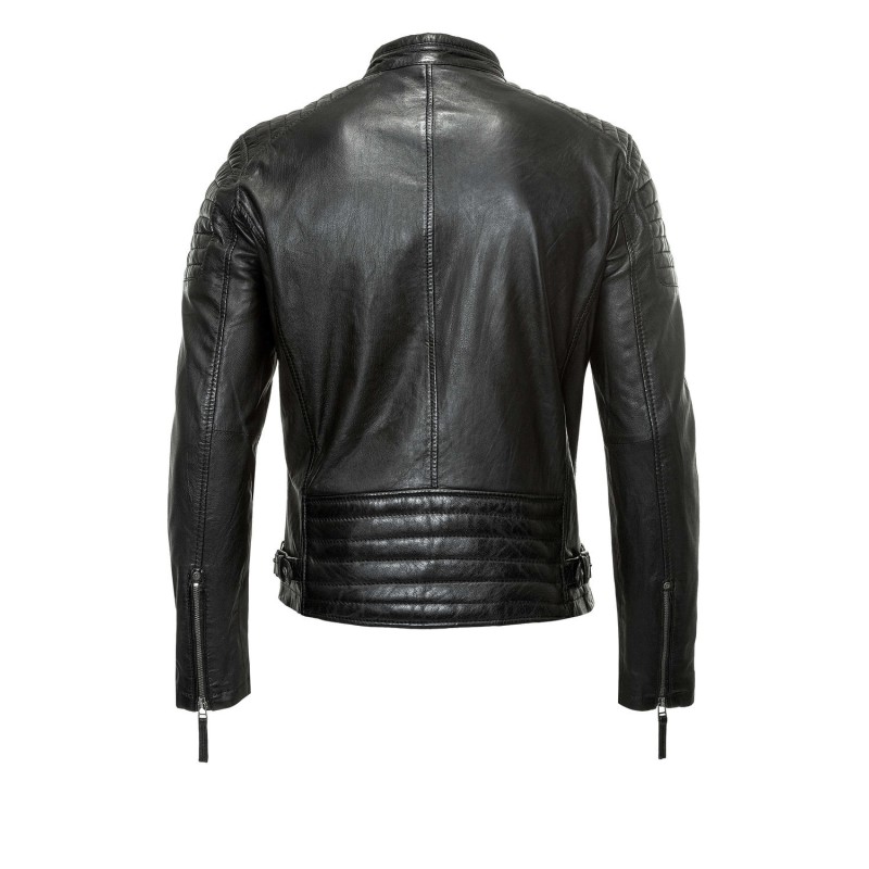Geaca de Piele Barbati Gipsy Neagra Chester – Geci de Piele