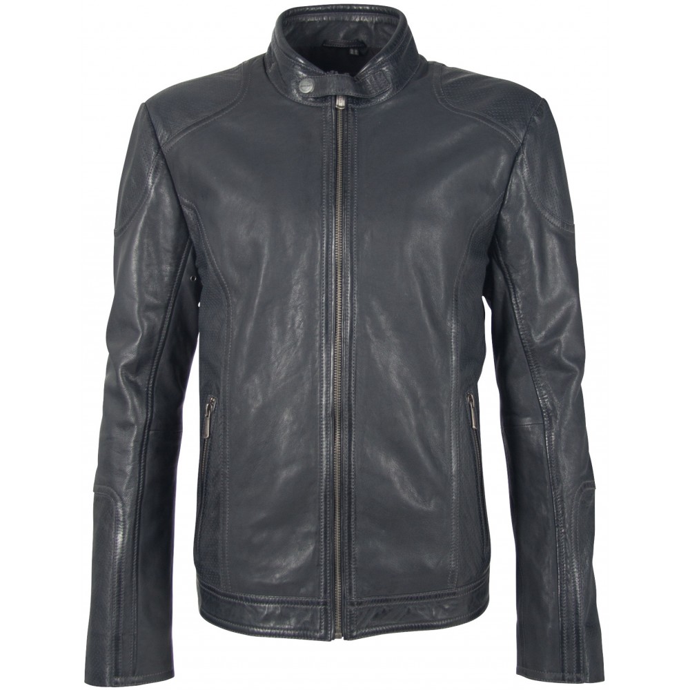 Geaca de Piele Naturala Barbati Gipsy Bleumarin Ciel LAAV Geaca de Piele Naturala Barbati Gipsy Bleumarin Ciel LAAV - readytowear.ro