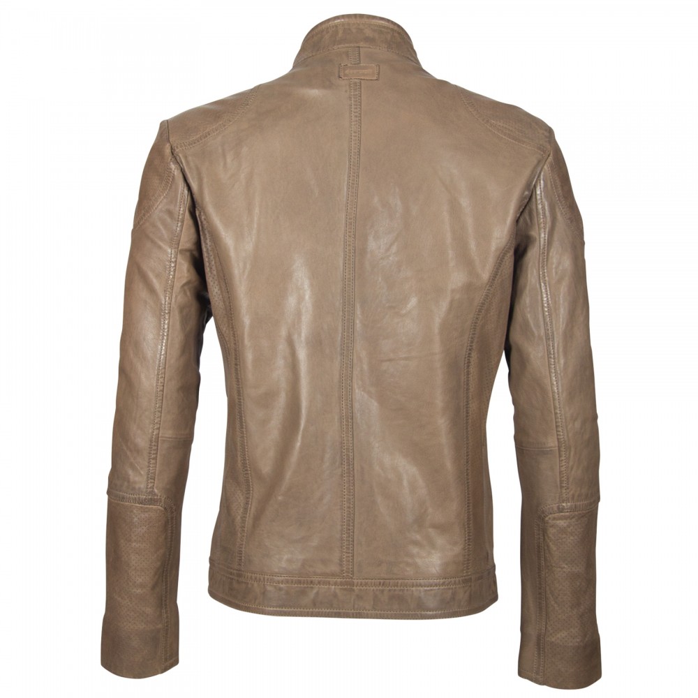 Geaca de Piele Naturala Barbati Gipsy Gri Ciel LAAV Geaca de Piele Naturala Barbati Gipsy Gri Ciel LAAV - readytowear.ro