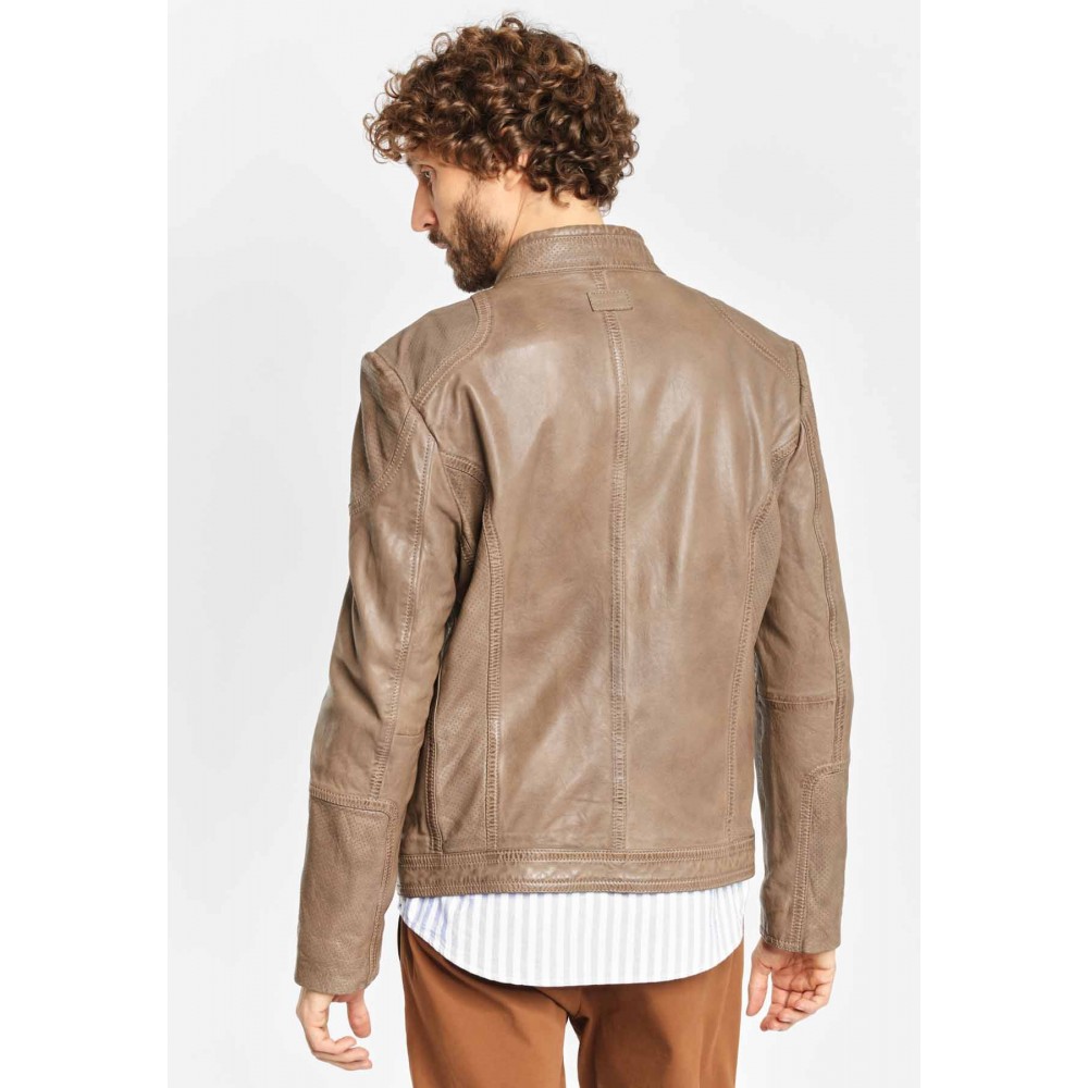 Geaca de Piele Naturala Barbati Gipsy Gri Ciel LAAV Geaca de Piele Naturala Barbati Gipsy Gri Ciel LAAV - readytowear.ro