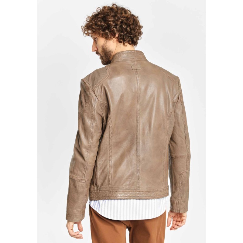 Geaca de Piele Naturala Barbati Gipsy Gri Ciel LAAV – IMBRACAMINTE Geaca de Piele Naturala Barbati Gipsy Gri Ciel LAAV – IMBRACAMINTE