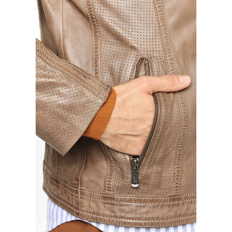 Geaca de Piele Naturala Barbati Gipsy Gri Ciel LAAV – IMBRACAMINTE Geaca de Piele Naturala Barbati Gipsy Gri Ciel LAAV – IMBRACAMINTE