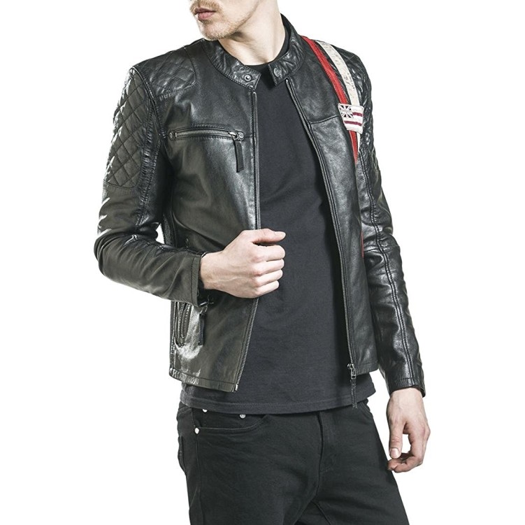 Geaca de Piele Naturala Barbati Gipsy Neagra Ciro SF LVW – IMBRACAMINTE