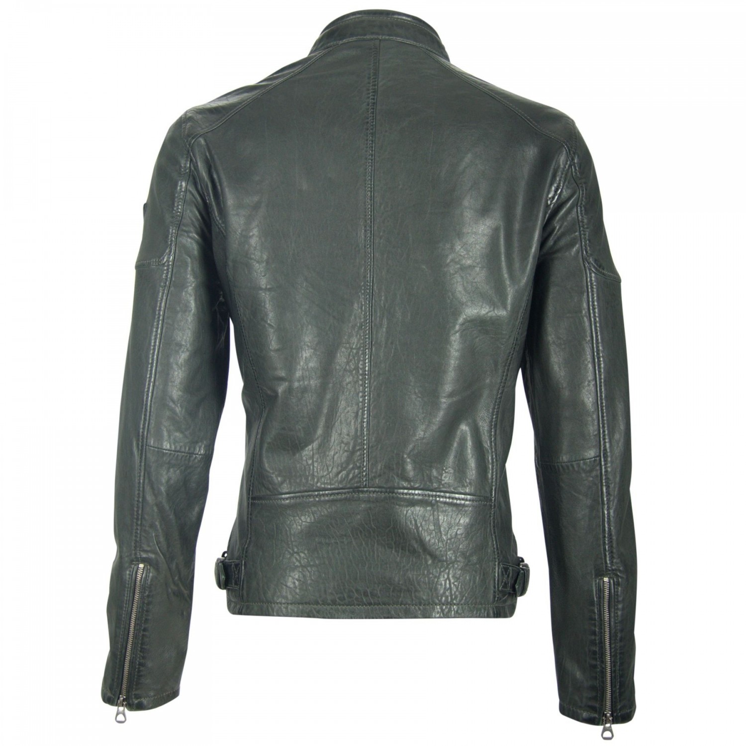 Geaca de Piele Naturala Barbati Gipsy Verde Inchis Clan NZLVT – IMBRACAMINTE