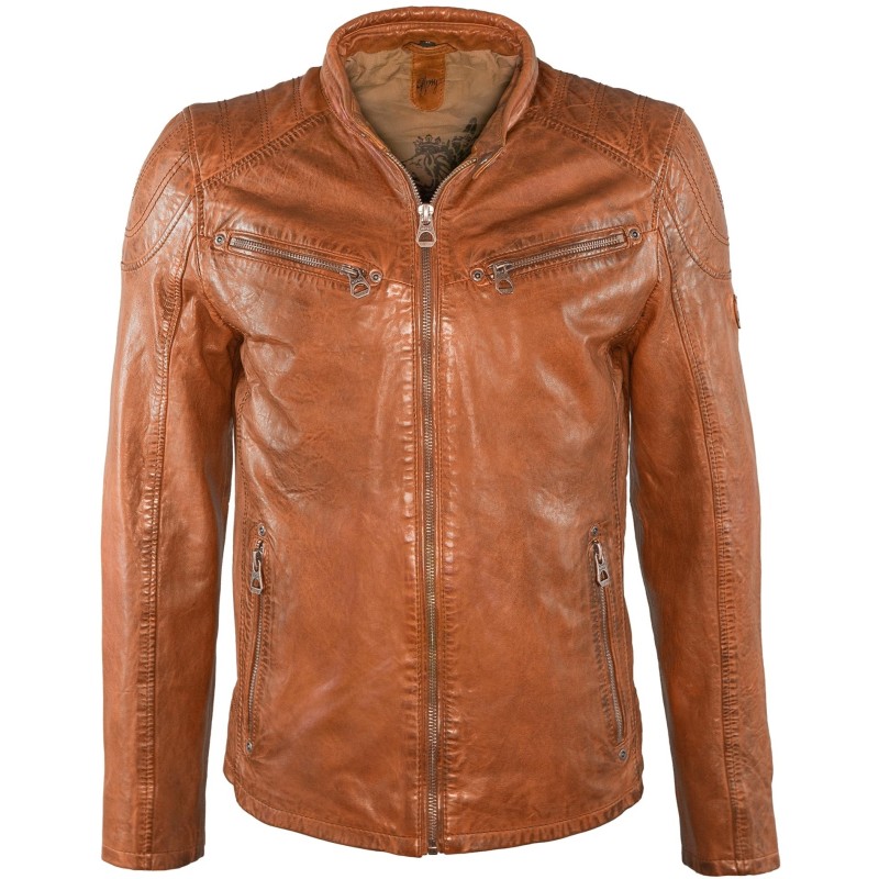 Geaca de Piele Naturala Barbati Gipsy Coniac Clay SF LGAWV – IMBRACAMINTE