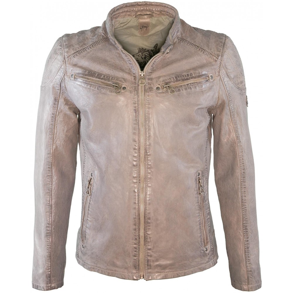 Geaca de Piele Naturala Barbati Gipsy Gri Clay SF LGAWV Geaca de Piele Naturala Barbati Gipsy Gri Clay SF LGAWV - readytowear.ro