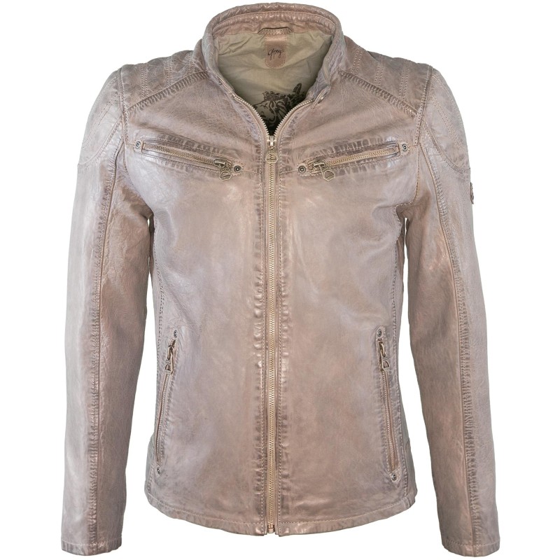 Geaca de Piele Naturala Barbati Gipsy Gri Clay SF LGAWV – IMBRACAMINTE