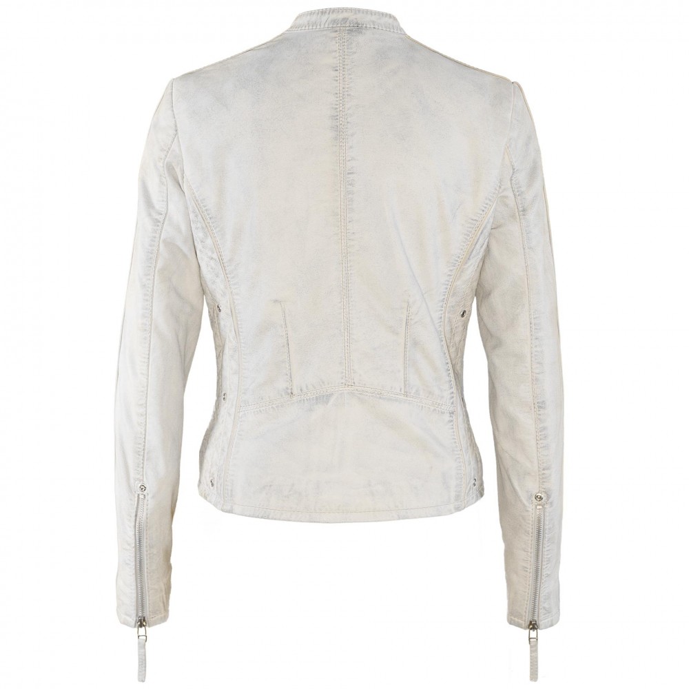 Geaca de Piele Naturala Dama Gipsy Alb murdar Clio LAMAS Geaca de Piele Naturala Dama Gipsy Alb murdar Clio LAMAS - readytowear.ro