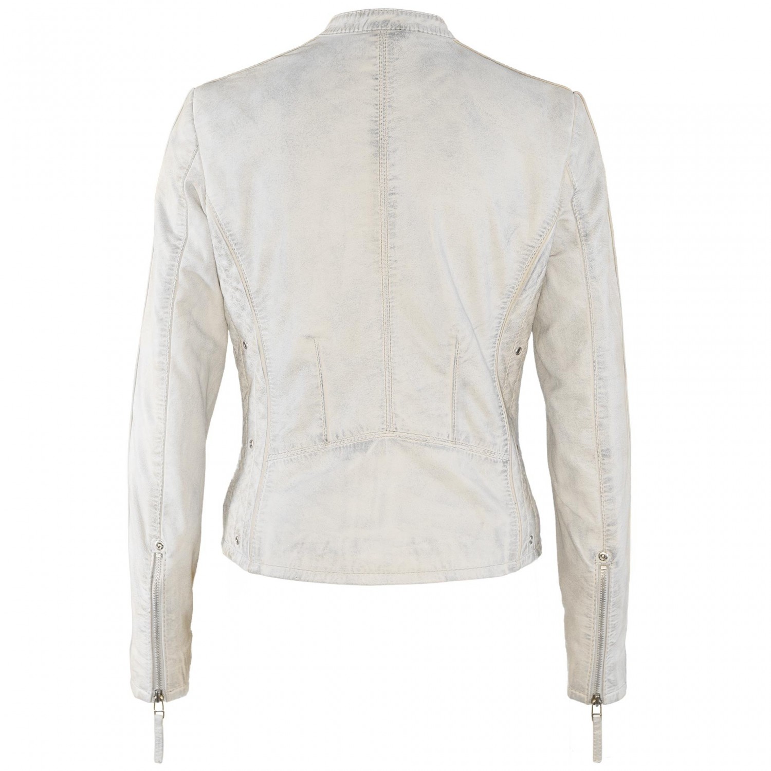 Geaca de Piele Naturala Dama Gipsy Alb murdar Clio LAMAS – IMBRACAMINTE