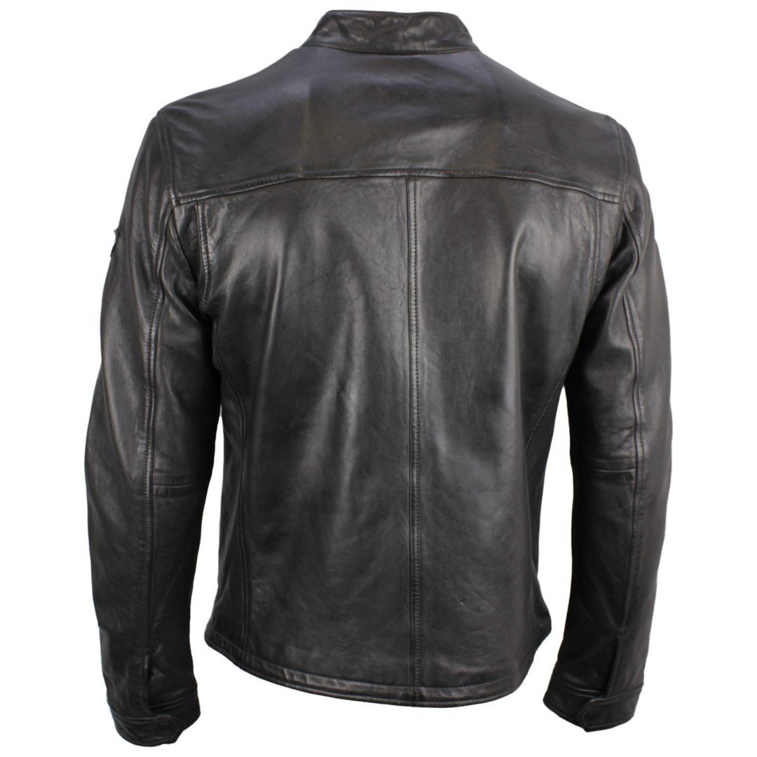 Geaca de Piele Naturala Barbati Gipsy Negru Clip NSLV – IMBRACAMINTE