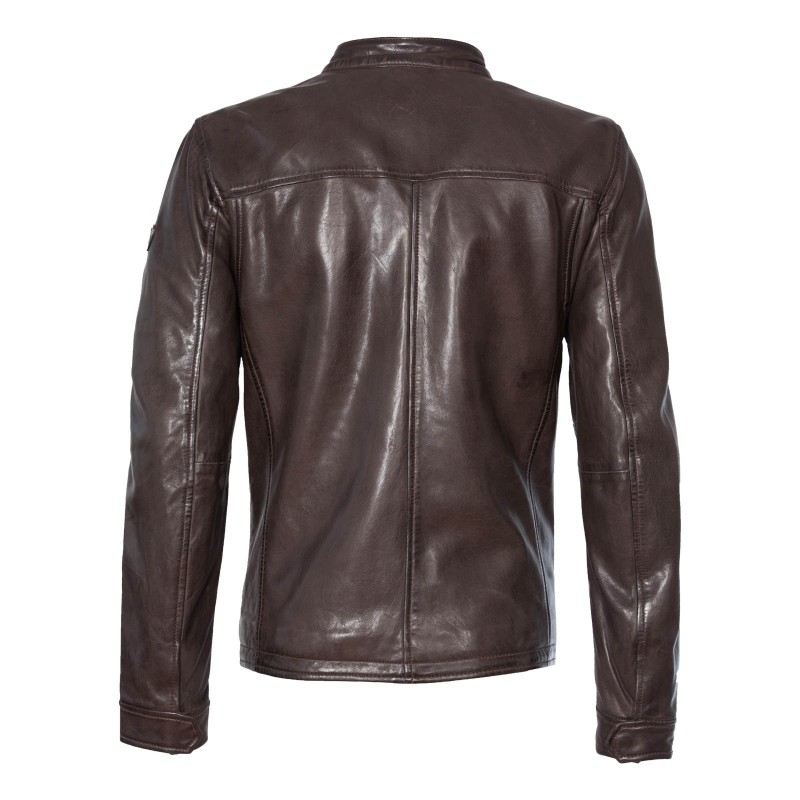 Geaca de Piele Naturala Barbati Gipsy Maro inchis Clip SF NSLV – IMBRACAMINTE