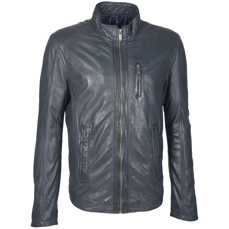 Geaca de Piele Naturala Barbati Gipsy Bleumarin Coast NZDAV – IMBRACAMINTE Geaca de Piele Naturala Barbati Gipsy Bleumarin Coast NZDAV – IMBRACAMINTE