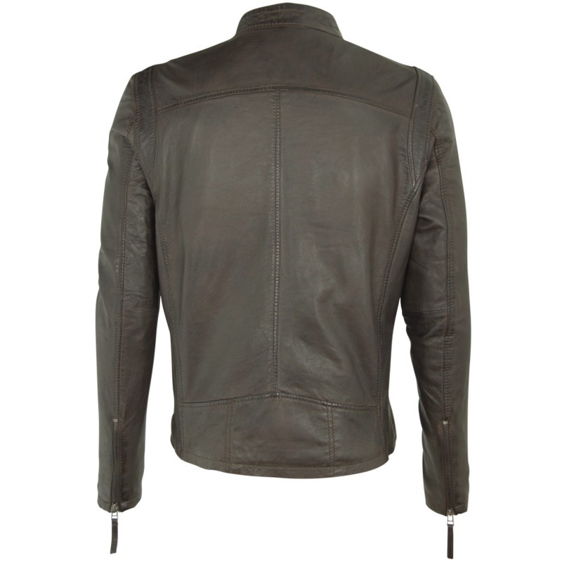 Geaca de Piele Naturala Barbati Gipsy Maro inchis Coby S16 LAKEV – IMBRACAMINTE