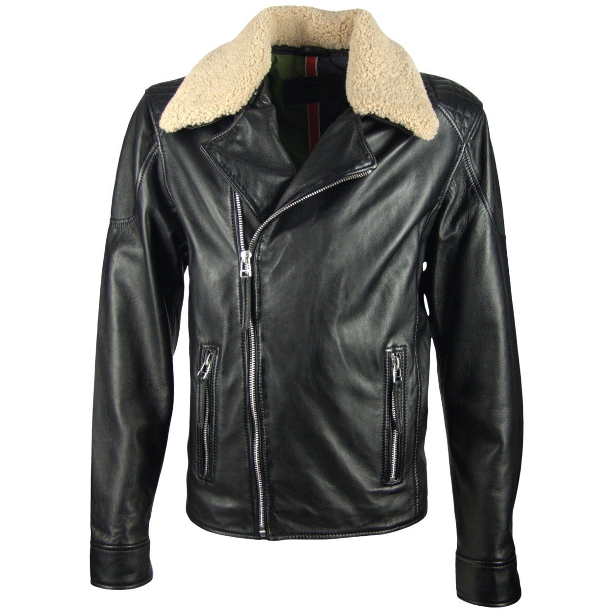 Geaca de Piele Naturala Barbati Gipsy Neagra Cold LACARV – Black Friday