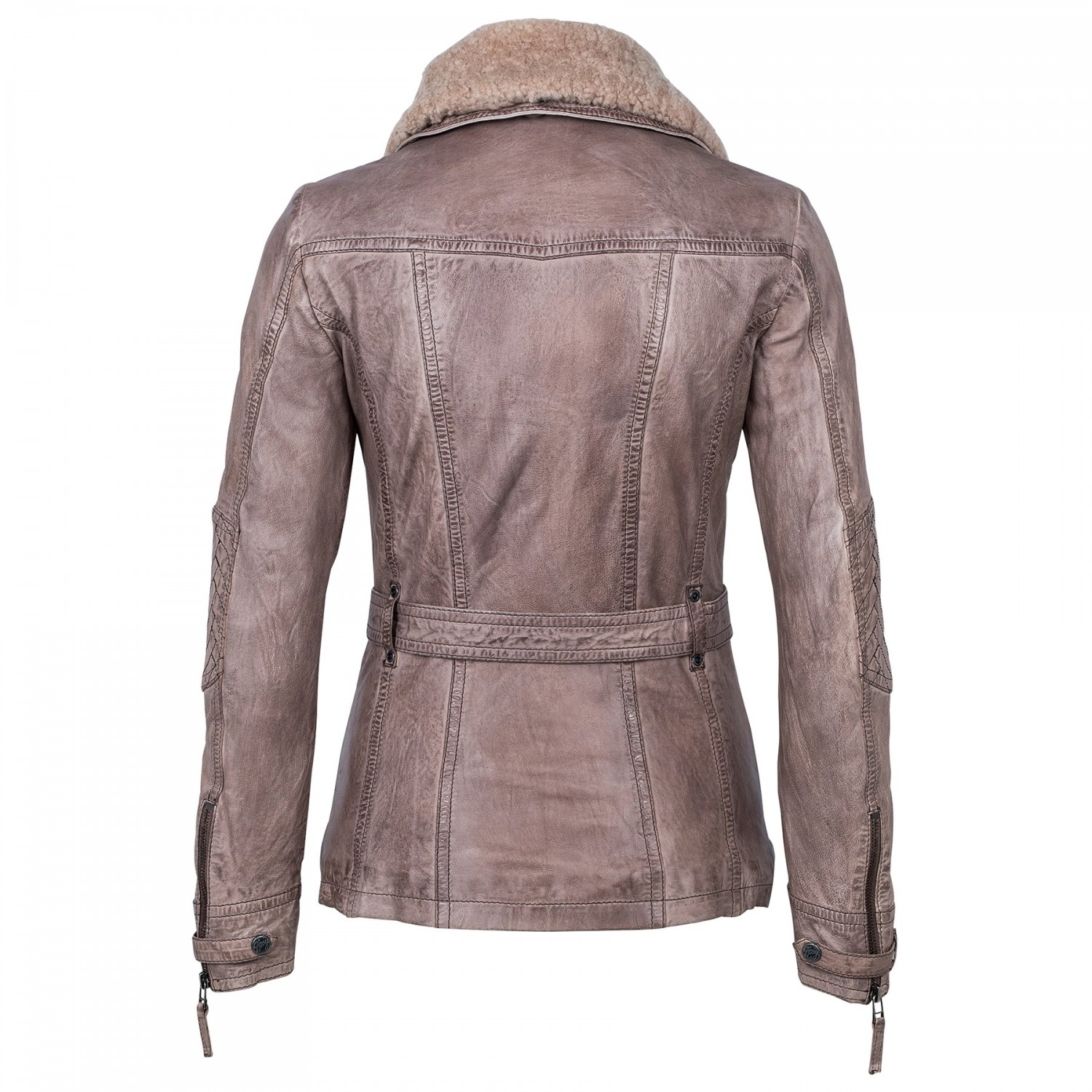 Geaca de Piele Naturala Dama Gipsy Gri Coleen W18 LANOV W – IMBRACAMINTE