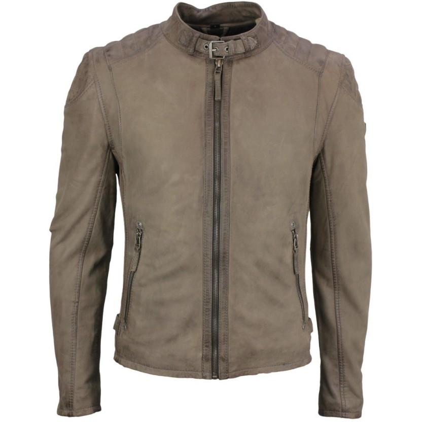 Geaca de Piele Naturala Barbati Gipsy Gri Colt SF LNUV – IMBRACAMINTE