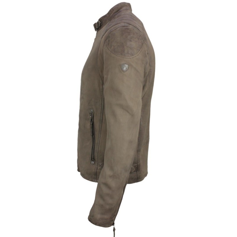 Geaca de Piele Naturala Barbati Gipsy Gri Colt SF LNUV – IMBRACAMINTE