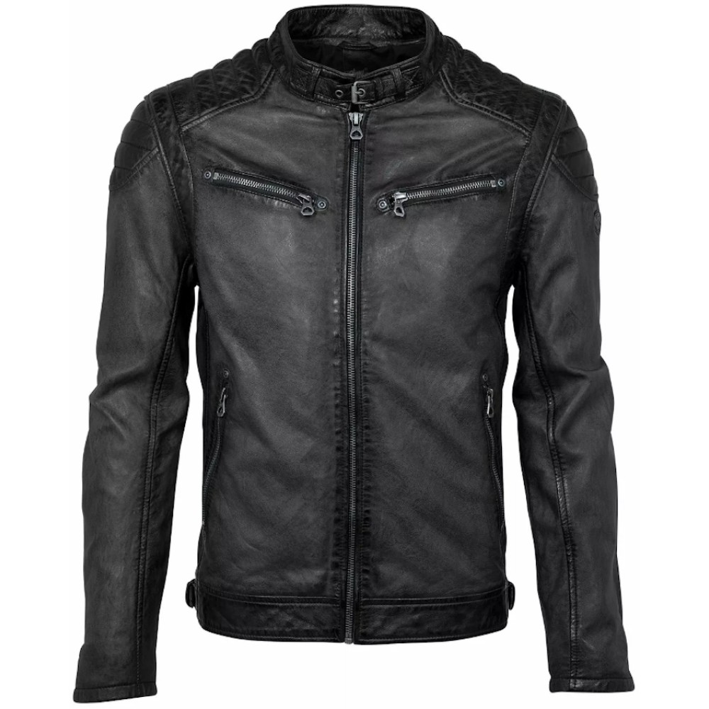 Geaca de Piele Barbati Gipsy Neagra Colt W18 LASANV - readytowear.ro