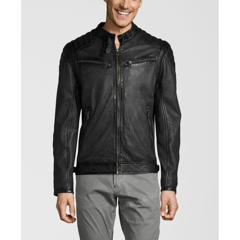 Geaca de Piele Naturala Barbati Gipsy Vintage Bleumarin Colt W18 LASANV – IMBRACAMINTE