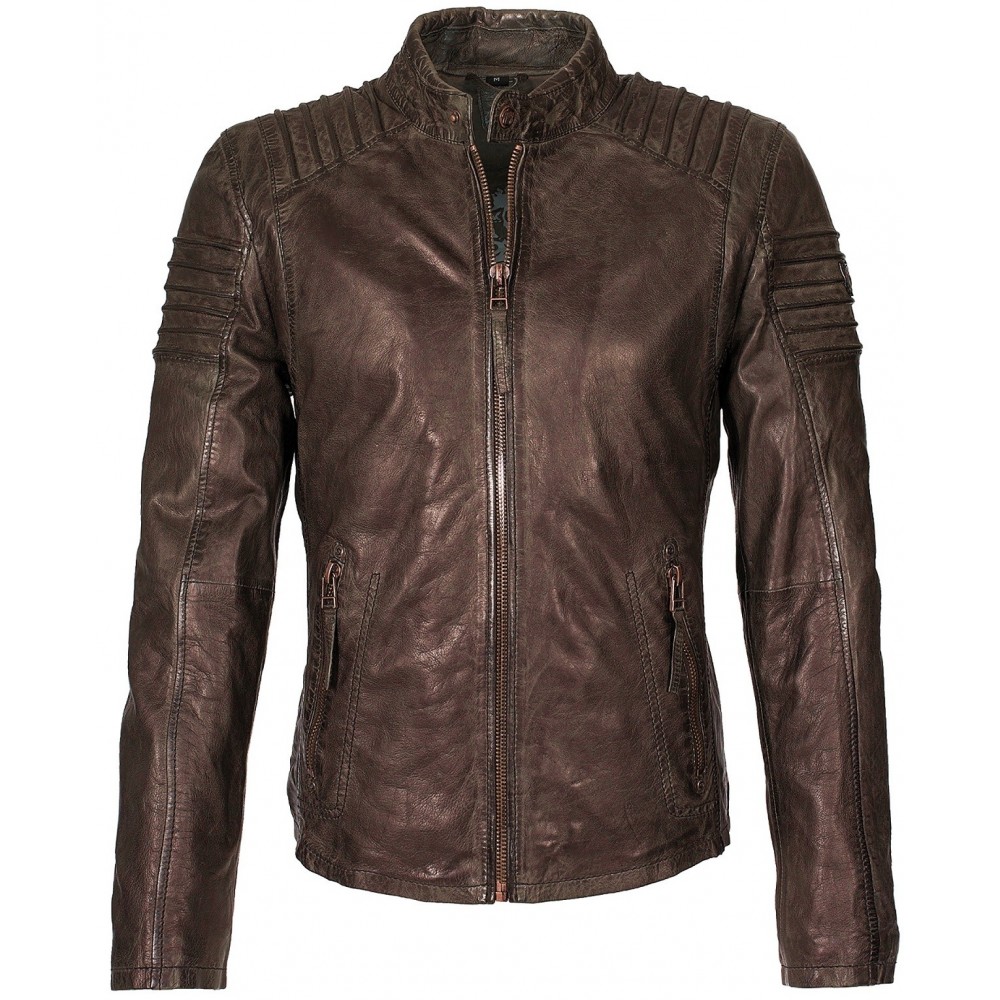 Geaca de Piele Naturala Barbati Gipsy Maro inchis Copper W16 LVW Geaca de Piele Naturala Barbati Gipsy Maro inchis Copper W16 LVW - readytowear