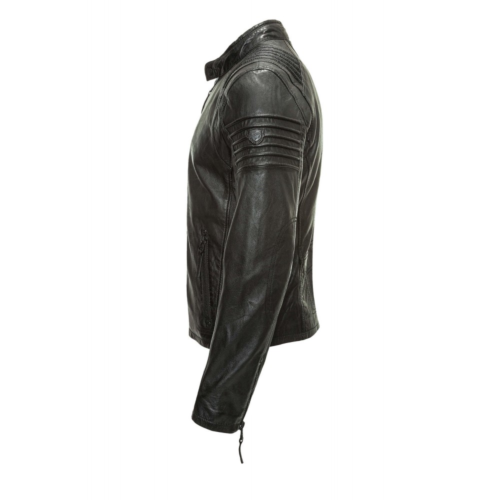 Geaca de Piele Naturala Barbati Gipsy Neagra Corby SF LANIV – Black Friday