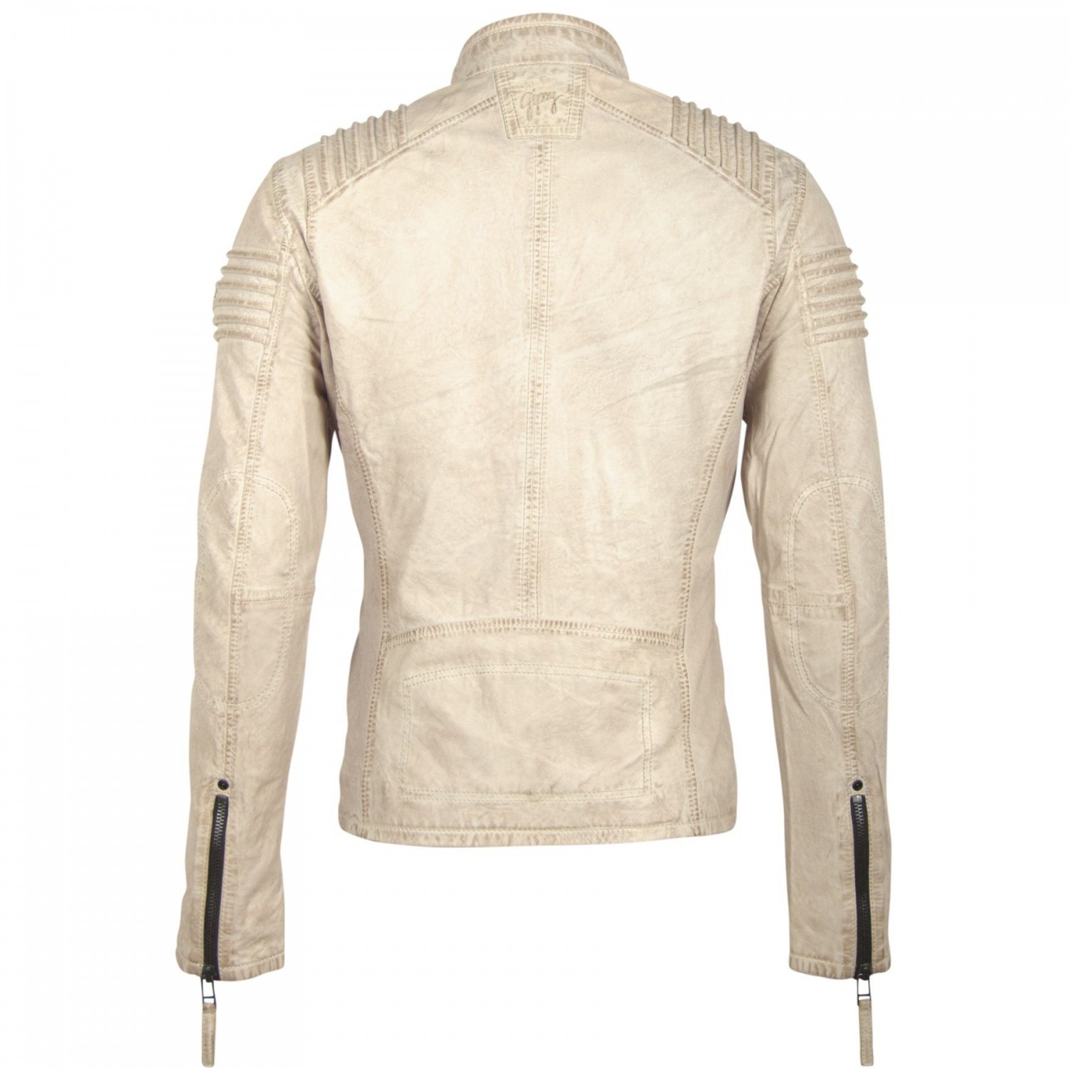 Geaca de Piele Naturala Barbati Gipsy Bej Corby SF LANIV – Black Friday