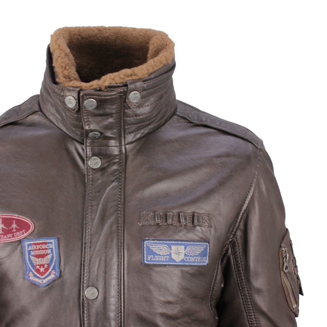 Geaca de Piele Naturala Barbati Gipsy Maro inchis Cruise W16 LAKEV W – Black Friday