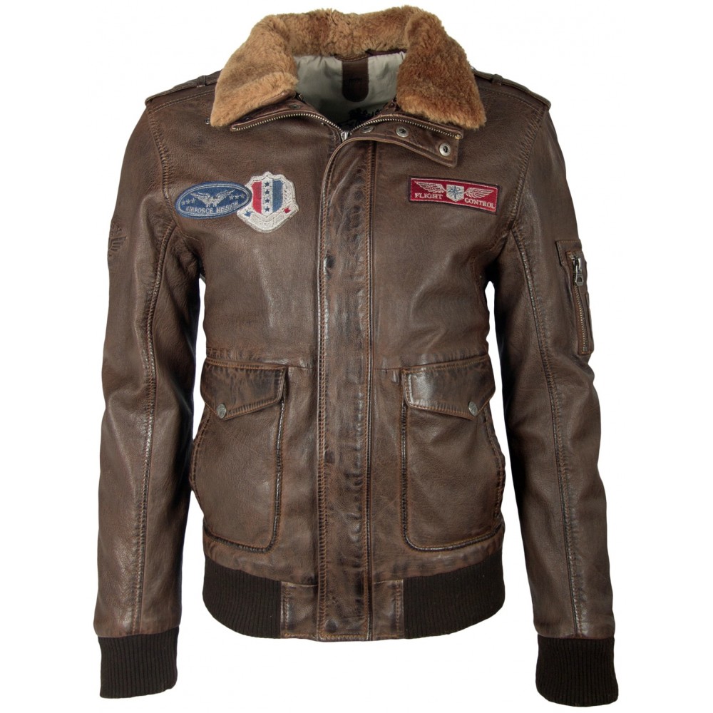 Geaca de Piele Naturala Barbati Gipsy Maro Inchis Cruise W19 LNVV W Geaca de Piele Naturala Barbati Gipsy Maro Inchis Cruise W19 LNVV W - readytowear