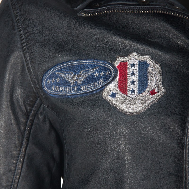 Geaca de Piele Naturala Barbati Gipsy Bleumarin Inchis Cruise W19 LNVV W – IMBRACAMINTE