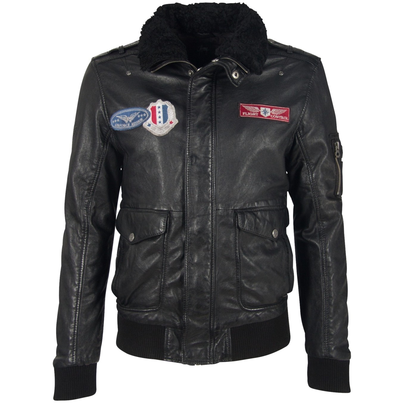 Geaca de Piele Naturala Barbati Gipsy Neagra Cruise W19 LNVV W – IMBRACAMINTE