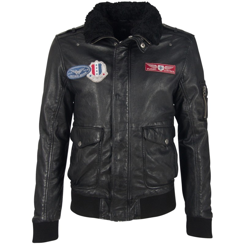 Geaca de Piele Naturala Barbati Gipsy Neagra Cruise W19 LNVV W – IMBRACAMINTE