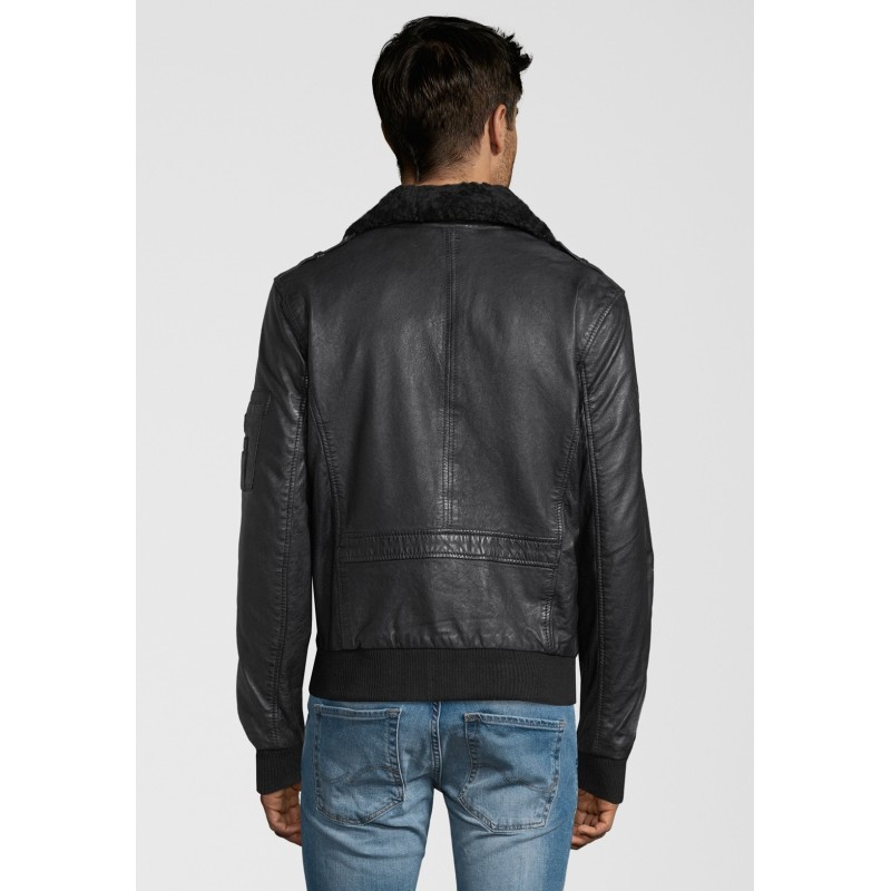 Geaca de Piele Naturala Barbati Gipsy Neagra Cruise W19 LNVV W – IMBRACAMINTE