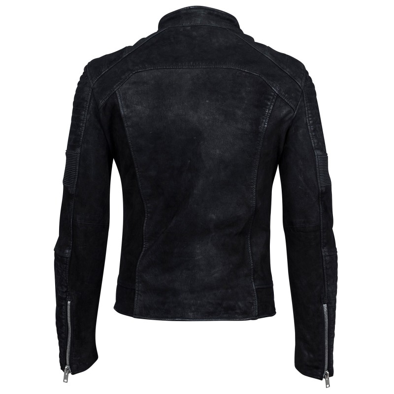 Geaca de Piele Naturala Barbati Gipsy Neagra Cuno SF LABONV – IMBRACAMINTE