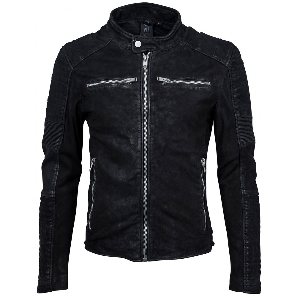 Geaca de Piele Naturala Barbati Gipsy Neagra Cuno SF LABONV Geaca de Piele Naturala Barbati Gipsy Neagra Cuno SF LABONV - readytowear