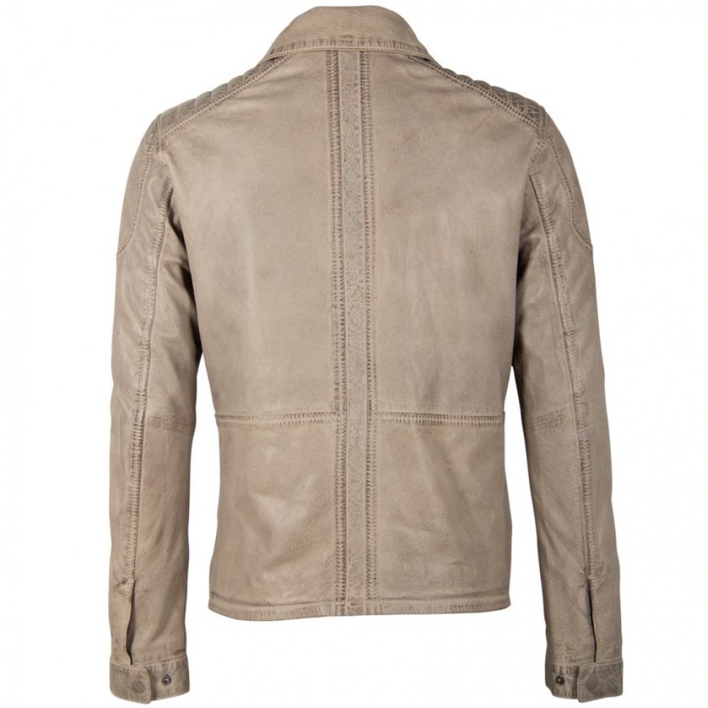 Geaca de Piele Naturala Barbati Gipsy Gri Deschis DMBedger LABROV Geaca de Piele Naturala Barbati Gipsy Gri Deschis DMBedger LABROV - readytowear.ro