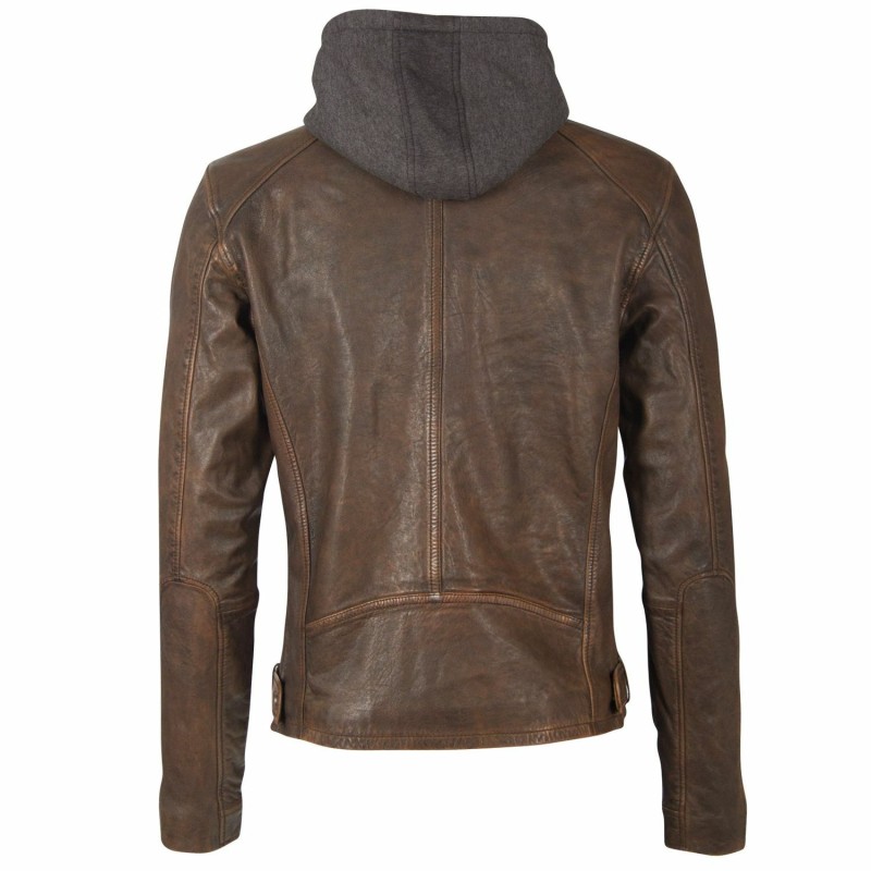 Geaca de Piele Naturala Barbati Gipsy Negru/Maro DMCarsen NSLROV – IMBRACAMINTE