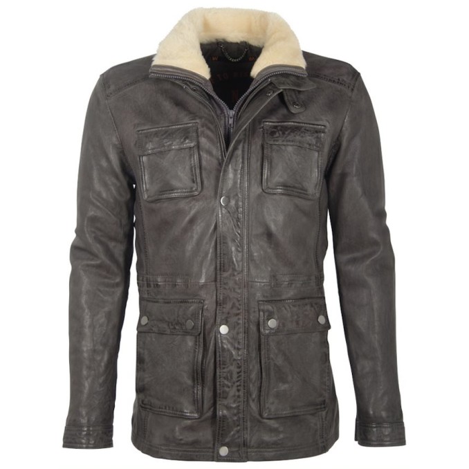 Geaca de Piele Barbati Deercraft Gri Inchis DMRamus LWAWV W – IMBRACAMINTE Geaca de Piele Barbati Deercraft Gri Inchis DMRamus LWAWV W – IMBRACAMINTE