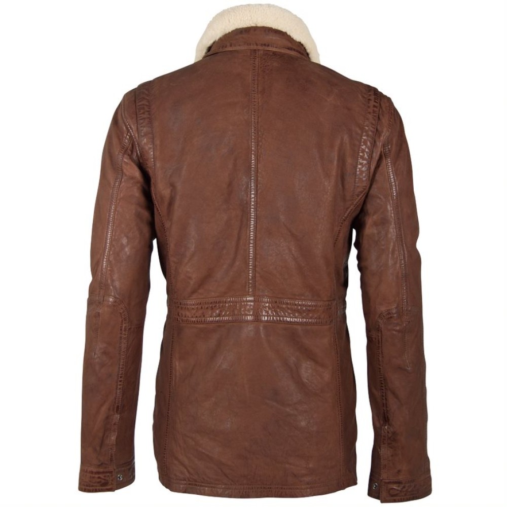 Geaca de Piele Barbati Deercraft Maro Inchis DMRamus LWAWV W geci de piele - readytowear.ro