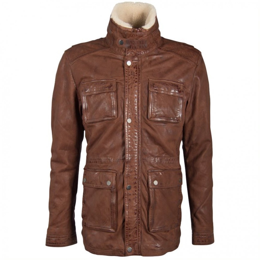 Geaca de Piele Barbati Deercraft Maro Inchis DMRamus LWAWV W geci de piele - readytowear.ro