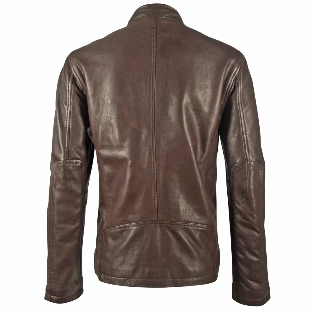 Geaca de Piele Barbati Deercraft Maro Inchis DMSwosh LABRAV geci de piele - readytowear.ro