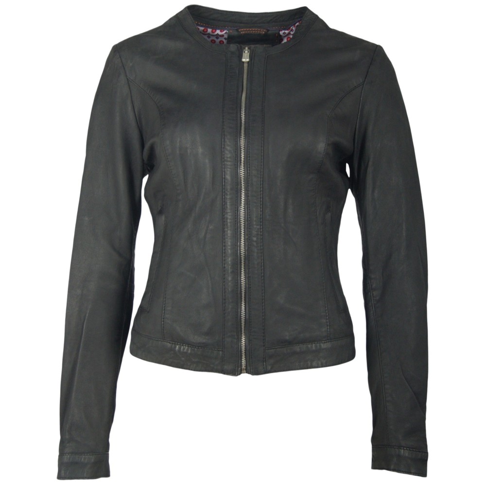Geaca de Piele Dama Deercraft Neagra Dahlia S18 LNANV geci de piele - readytowear.ro