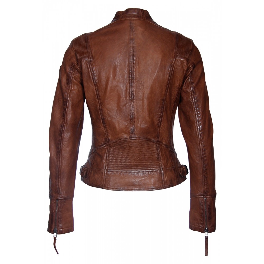 Geaca de Piele Naturala Dama Gipsy Coniac Daisy NSLVW Geaca de Piele Naturala Dama Gipsy Coniac Daisy NSLVW - readytowear.ro